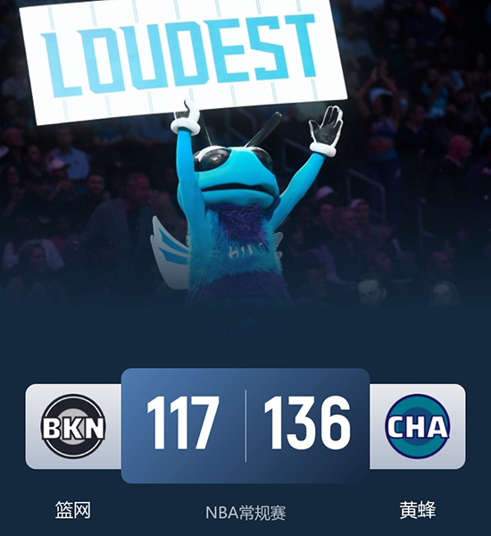 黄蜂9人上双轻取篮网,布兰登-米勒25+7,鲍尔20分