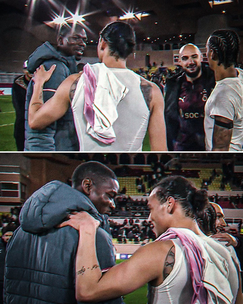 欧冠重逢！博格<a href=/zuqiujrs/barcelona/ target=_blank class=infotextkey>巴萨</a>内场边寒暄，曼市德比旧将再聚首