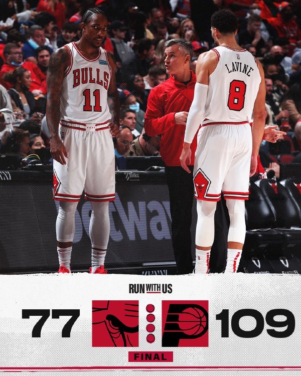 步行者108-90大胜公牛  小萨博尼斯21+11 德罗赞18分 拉文17分