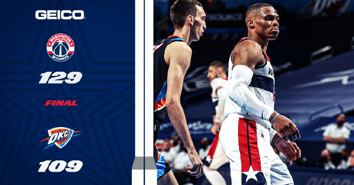 04月24日 NBA常规赛 奇才vs雷霆 全场录像及集锦